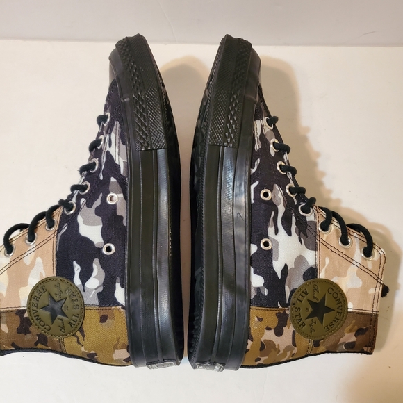 Converse Chuck Taylor All Star 70 Hi Patchwork Blocked Camo Black W8.5 M… - Picture 7 of 15